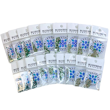 Serinity Flat Back Crystals Non Hotfix Green Collection - Bluestreak Crystals