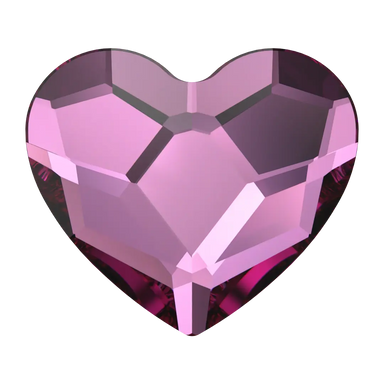 Serinity Flat Back Crystals Non Hotfix Heart (2808) Dark Rose - Bluestreak Crystals
