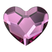 Serinity Flat Back Crystals Non Hotfix Heart (2808) Dark Rose - Bluestreak Crystals