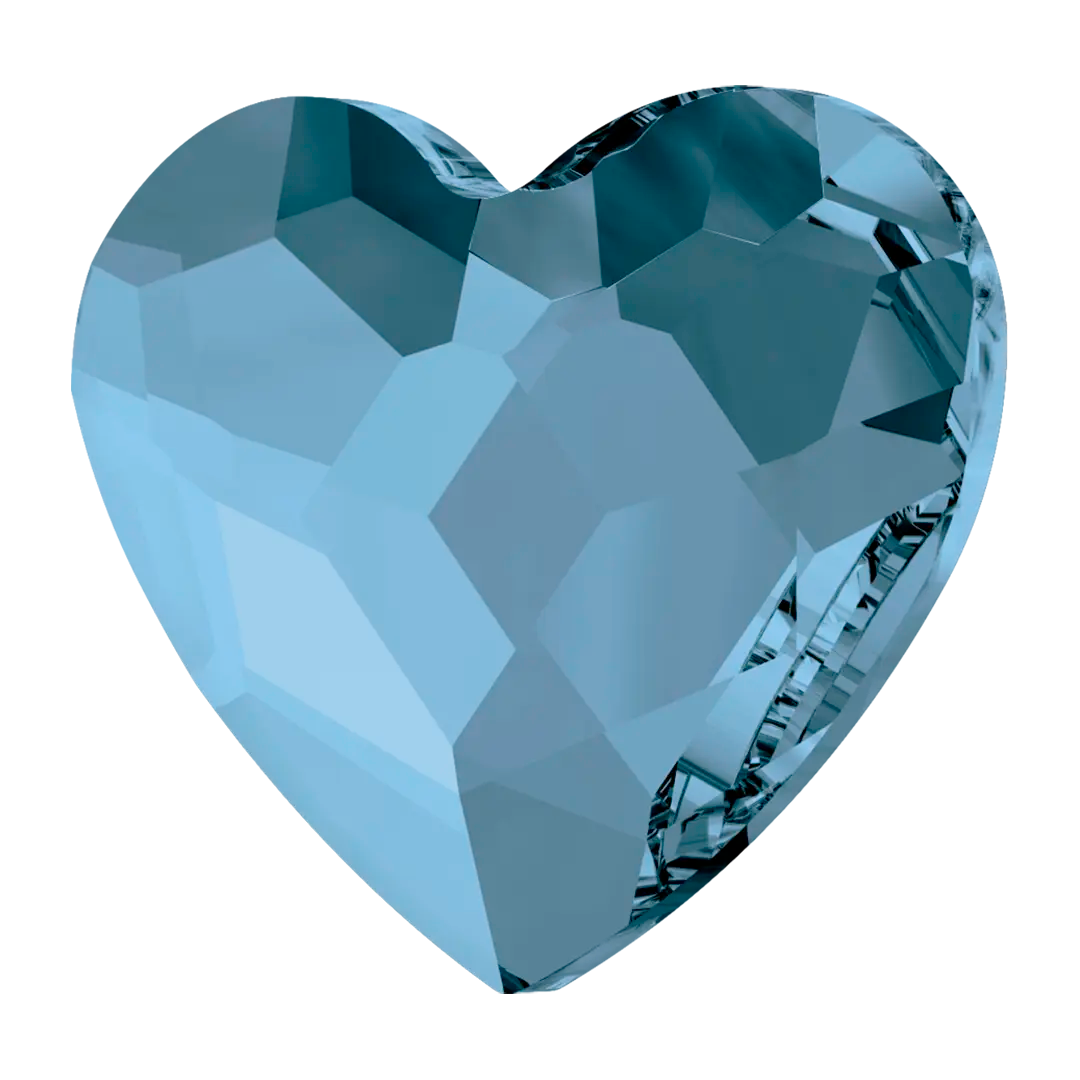 Serinity Flat Back Crystals Non Hotfix Heart (2808) Denim Blue - Bluestreak Crystals