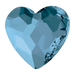 Serinity Flat Back Crystals Non Hotfix Heart (2808) Denim Blue - Bluestreak Crystals