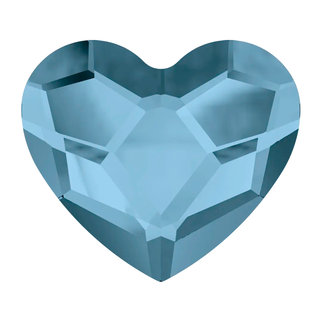 Serinity Flat Back Crystals Non Hotfix Heart (2808) Denim Blue - Bluestreak Crystals