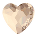 Serinity Flat Back Crystals Non Hotfix Heart (2808) Light Silk - Bluestreak Crystals