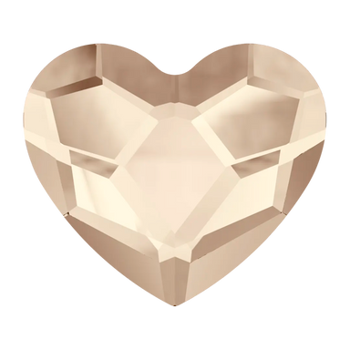 Serinity Flat Back Crystals Non Hotfix Heart (2808) Light Silk - Bluestreak Crystals