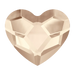 Serinity Flat Back Crystals Non Hotfix Heart (2808) Light Silk - Bluestreak Crystals