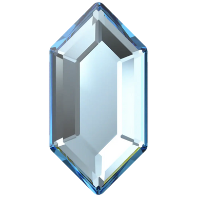 Serinity Flat Back Crystals Non Hotfix Large Hexagon (2776) Aquamarine - Bluestreak Crystals