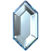 Serinity Flat Back Crystals Non Hotfix Large Hexagon (2776) Aquamarine - Bluestreak Crystals