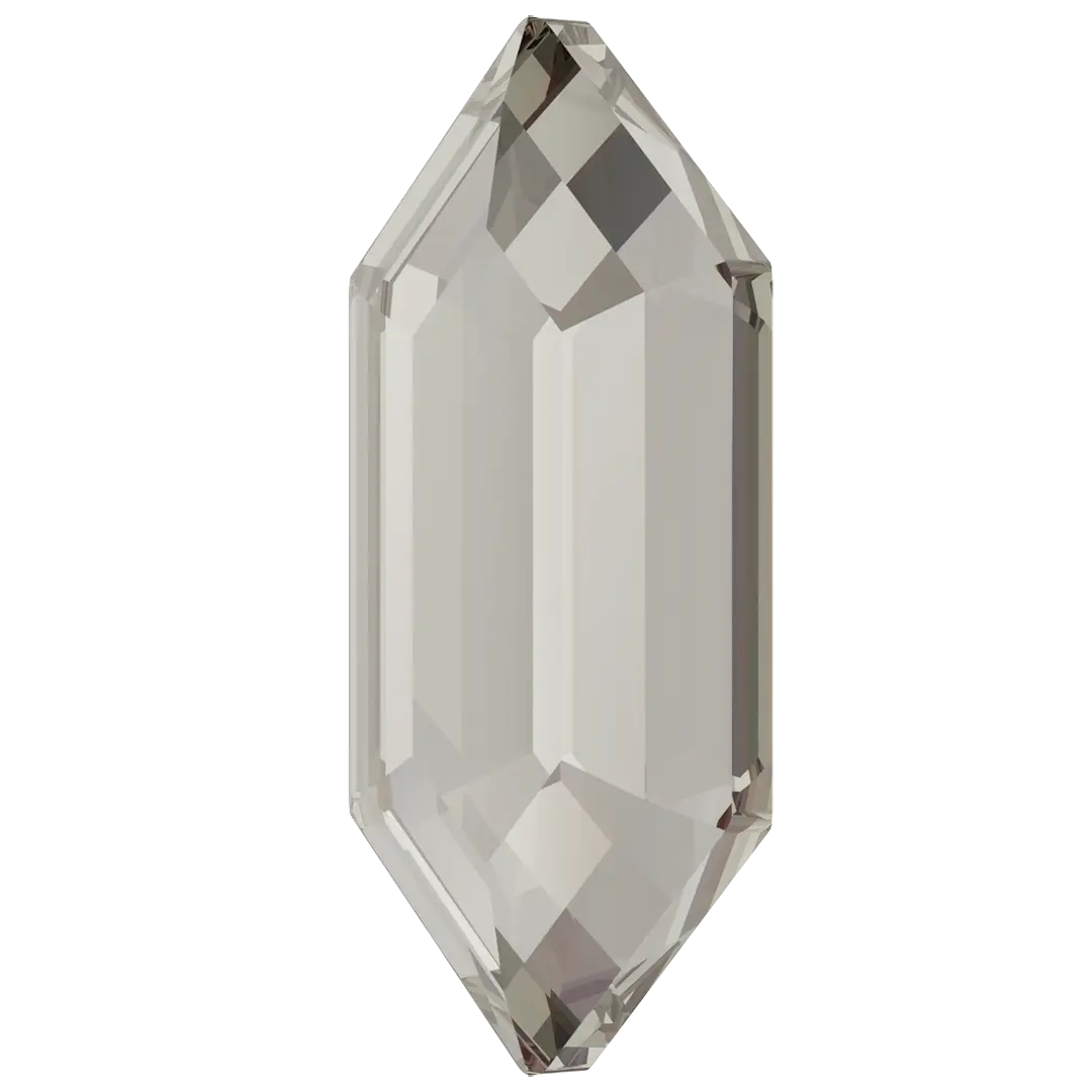 Serinity Flat Back Crystals Non Hotfix Large Hexagon (2776) Crystal Silver Shade - Bluestreak Crystals