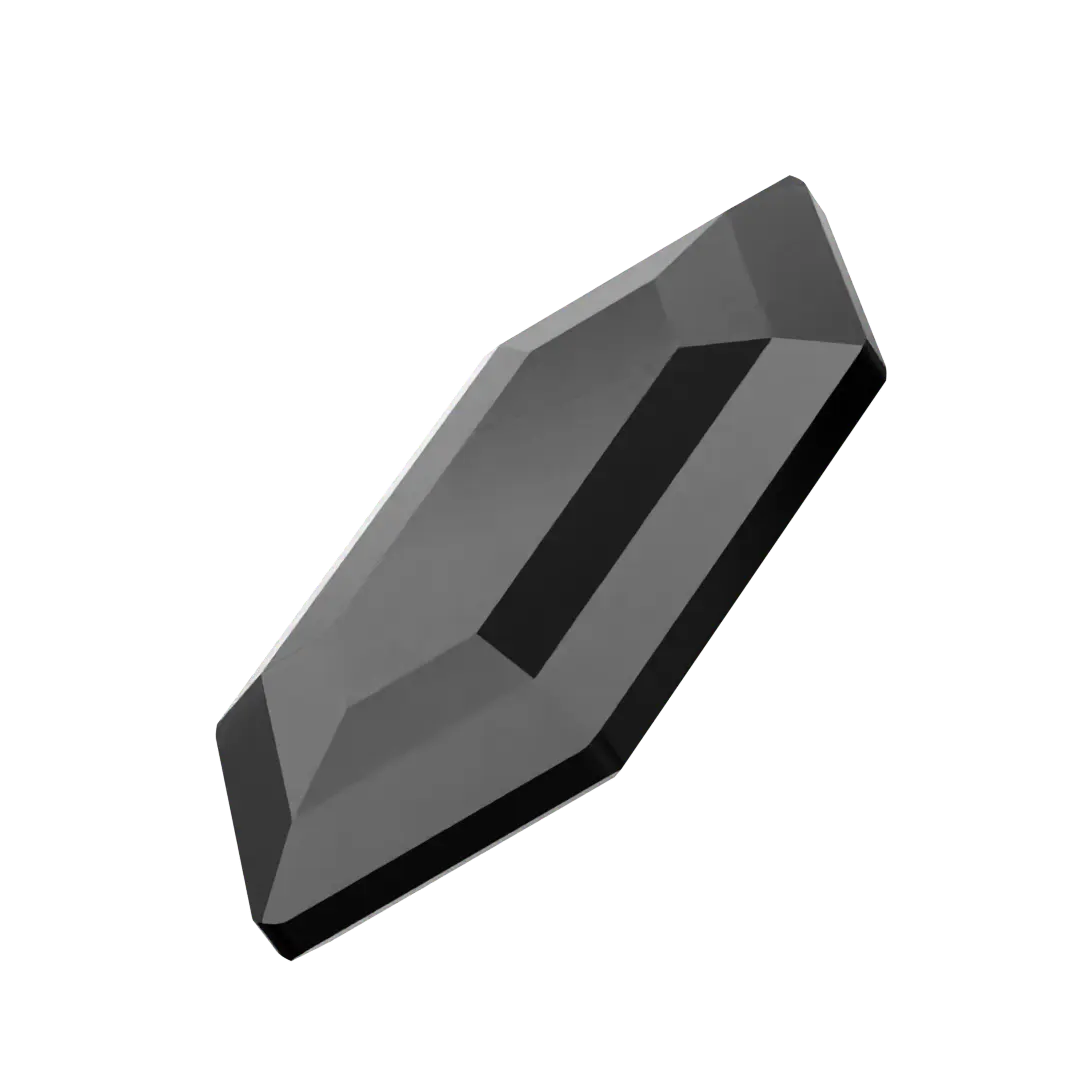 Serinity Flat Back Crystals Non Hotfix Large Hexagon (2776) Jet UNFOILED - Bluestreak Crystals