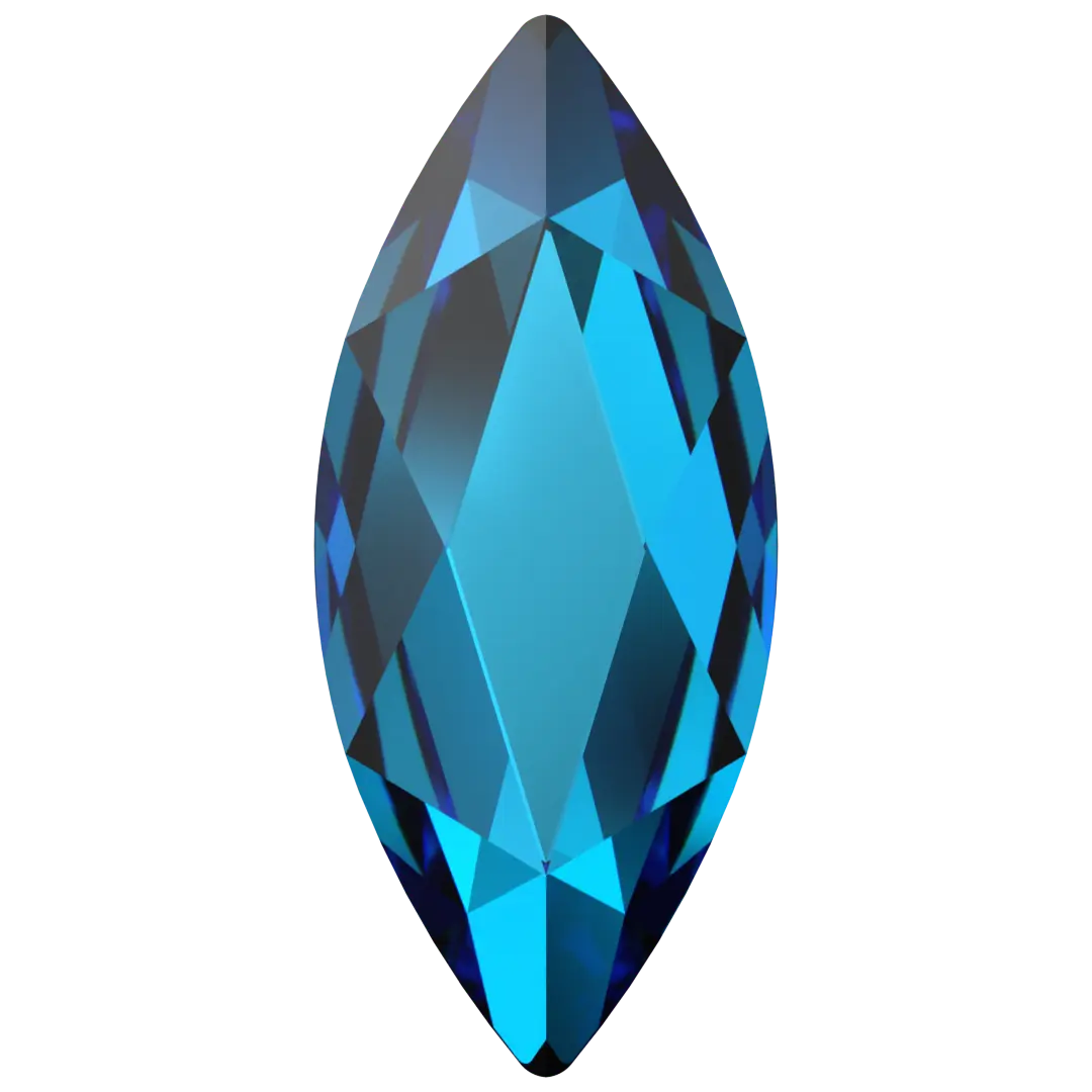 Serinity Flat Back Crystals Non Hotfix Marquise (2201) Crystal Bermuda Blue - Bluestreak Crystals