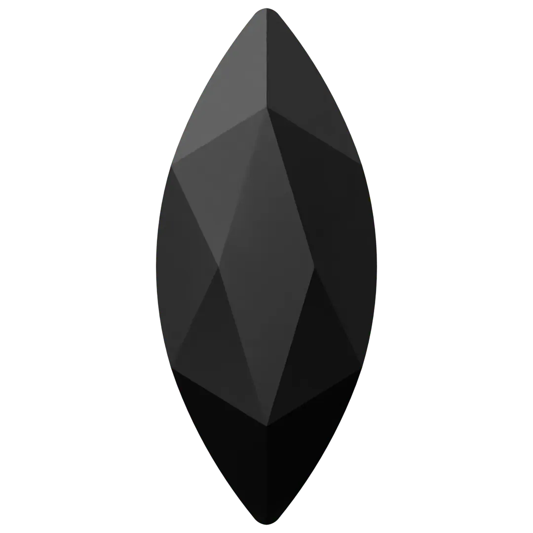 Serinity Flat Back Crystals Non Hotfix Marquise (2201) Jet UNFOILED - Bluestreak Crystals