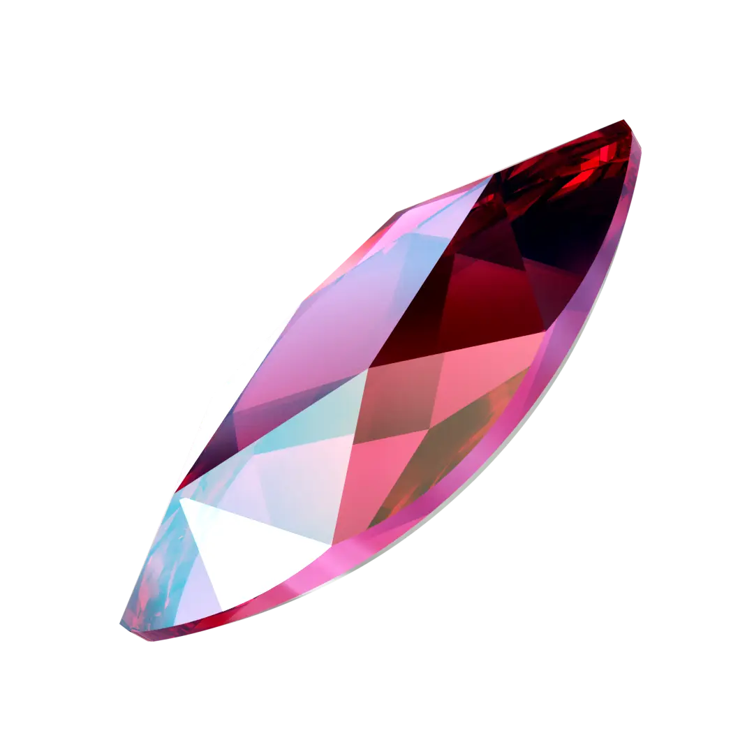 Serinity Flat Back Crystals Non Hotfix Marquise (2201) Scarlet Shimmer - Bluestreak Crystals
