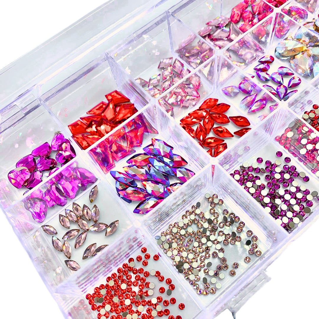 Serinity Flat Back Crystals Non Hotfix Mega Mix Valentine - Bluestreak Crystals