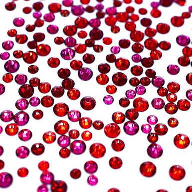 Serinity Flat Back Crystals Non Hotfix Mix Cherry Red - Bluestreak Crystals