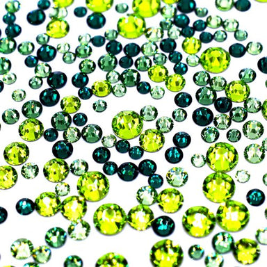Serinity Flat Back Crystals Non Hotfix Mix Palm Green - Bluestreak Crystals