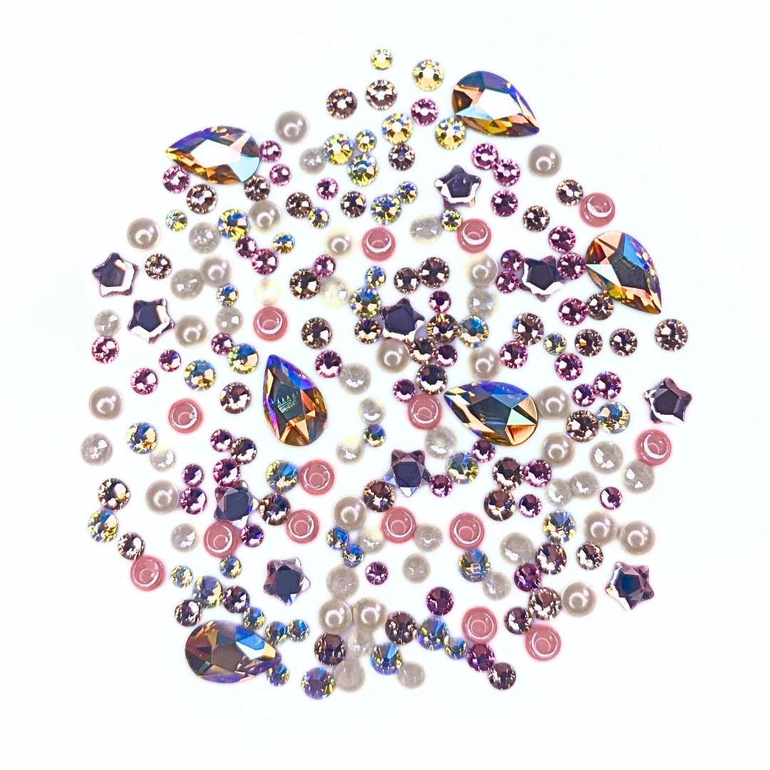 Serinity Flat Back Crystals Non Hotfix Mix Peach Perfect - Bluestreak Crystals