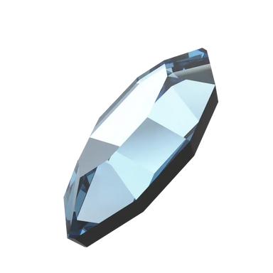 Serinity Flat Back Crystals Non Hotfix Navette (2200) Aquamarine - Bluestreak Crystals