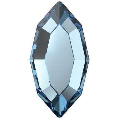 Serinity Flat Back Crystals Non Hotfix Navette (2200) Aquamarine - Bluestreak Crystals