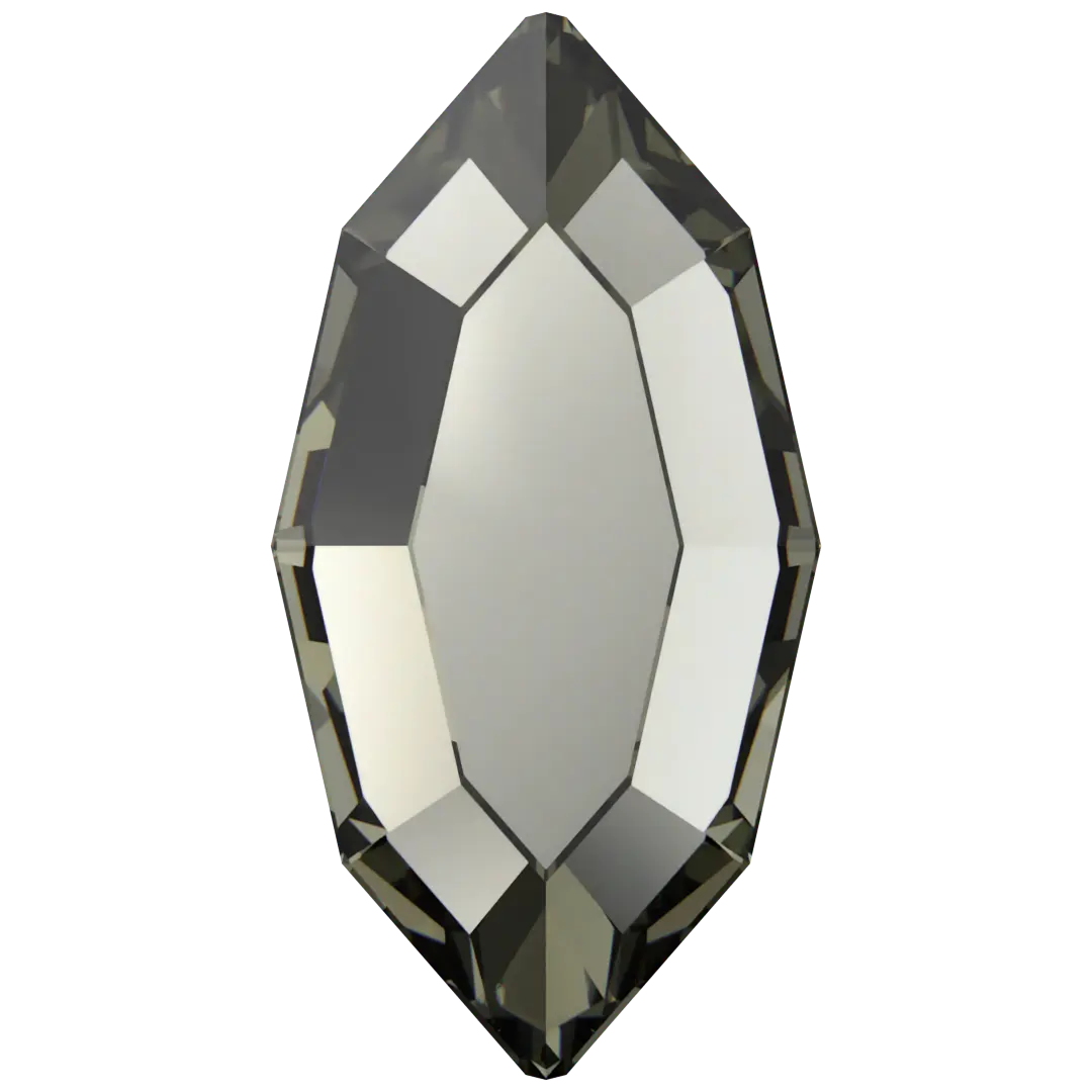 Serinity Flat Back Crystals Non Hotfix Navette (2200) Black Diamond - Bluestreak Crystals