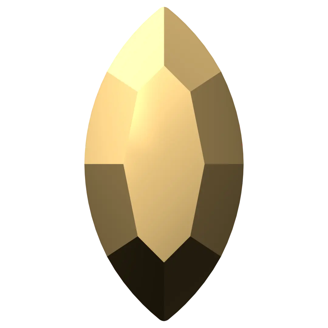 Serinity Flat Back Crystals Non Hotfix Navette (2200) Crystal Aurum - Bluestreak Crystals