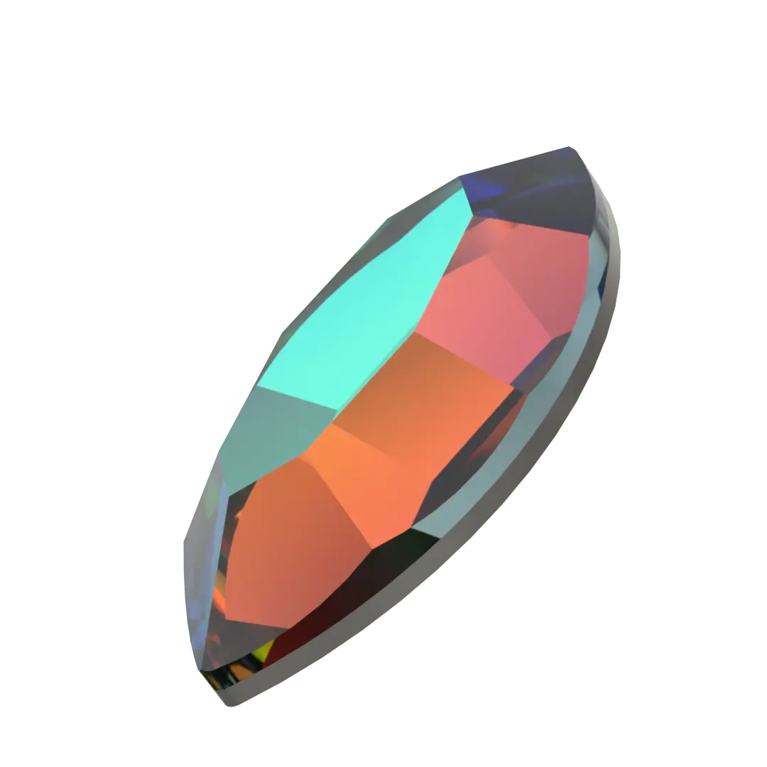 Serinity Flat Back Crystals Non Hotfix Navette (2200) Crystal Vitrail Medium - Bluestreak Crystals