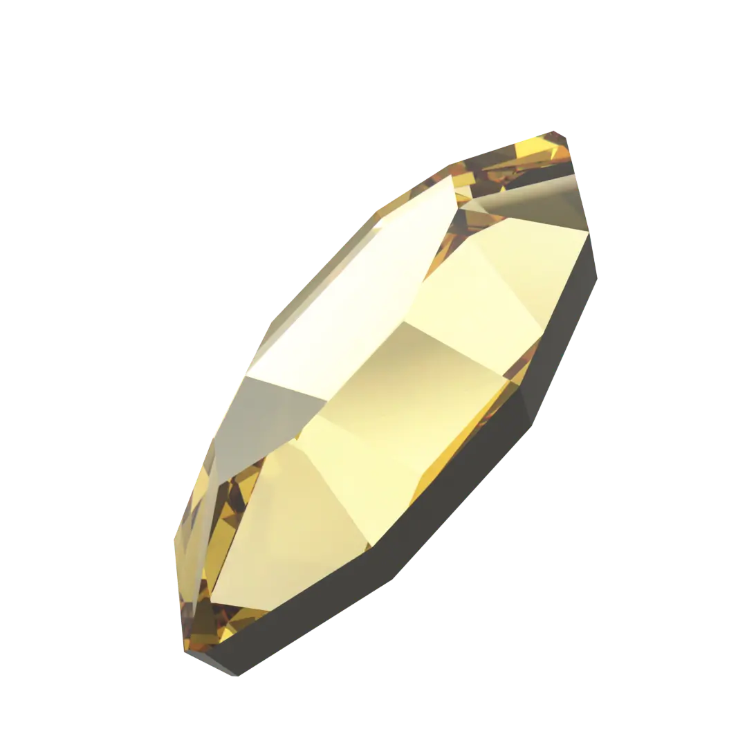 Serinity Flat Back Crystals Non Hotfix Navette (2200) Dark Jonquil - Bluestreak Crystals