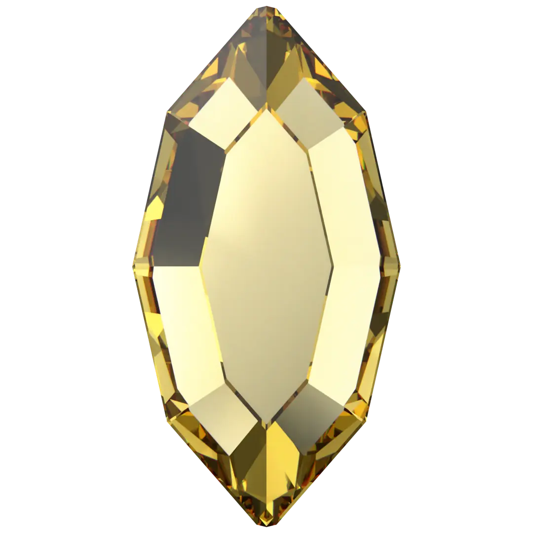 Serinity Flat Back Crystals Non Hotfix Navette (2200) Dark Jonquil - Bluestreak Crystals