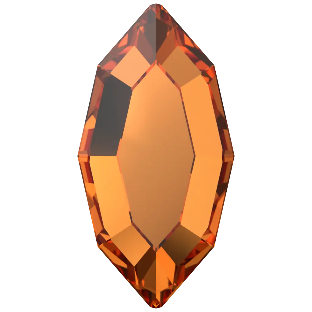 Serinity Flat Back Crystals Non Hotfix Navette (2200) Dark Orange - Bluestreak Crystals