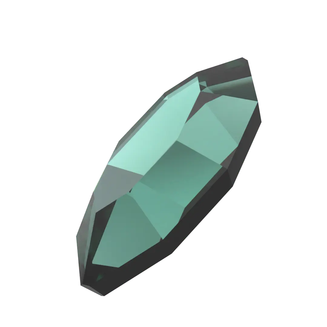 Serinity Flat Back Crystals Non Hotfix Navette (2200) Emerald - Bluestreak Crystals