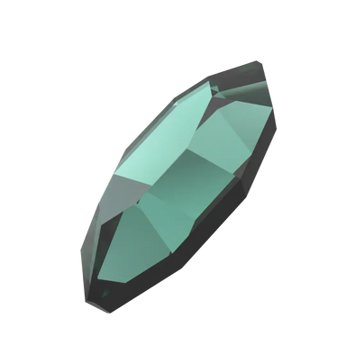 Serinity Flat Back Crystals Non Hotfix Navette (2200) Emerald - Bluestreak Crystals