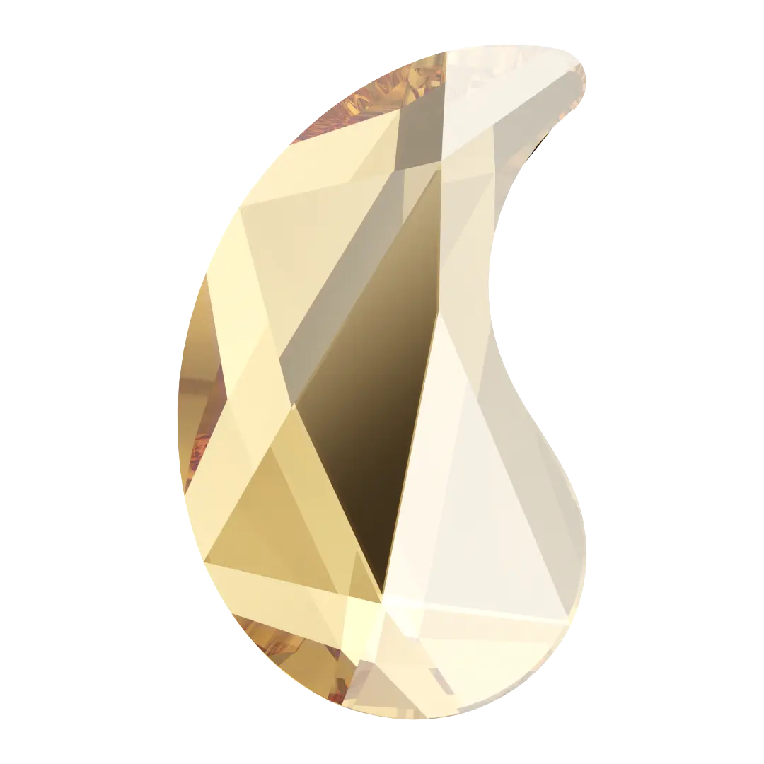 Serinity Flat Back Crystals Non Hotfix Paisley X (2364) Crystal Golden Shadow - Bluestreak Crystals