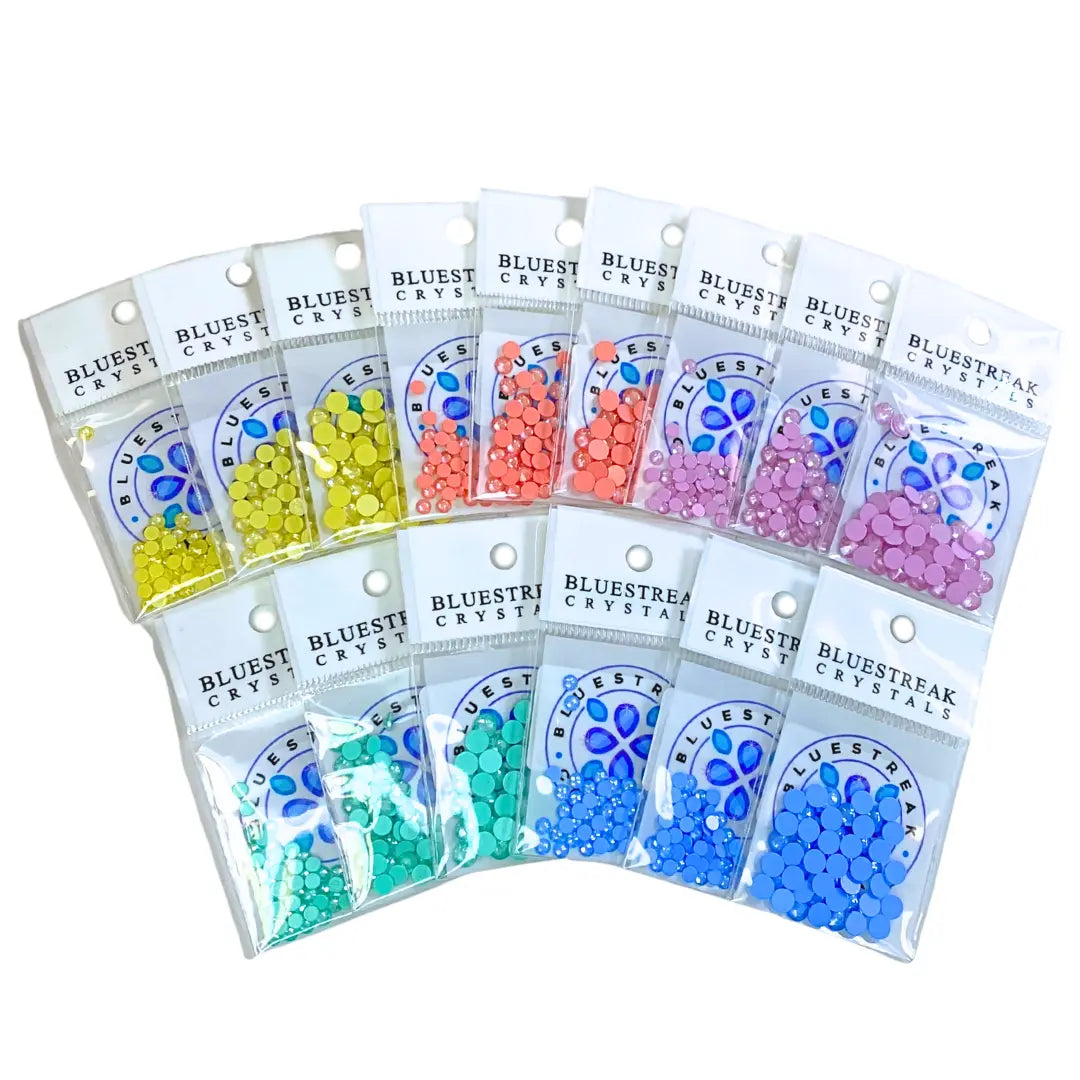 Serinity Flat Back Crystals Non Hotfix Pastel Ignites Collection - Bluestreak Crystals
