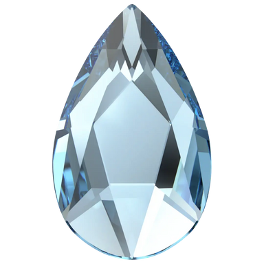Serinity Flat Back Crystals Non Hotfix Pear (2303) Aquamarine - Bluestreak Crystals