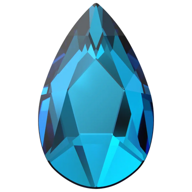 Serinity Flat Back Crystals Non Hotfix Pear (2303) Crystal Bermuda Blue - Bluestreak Crystals