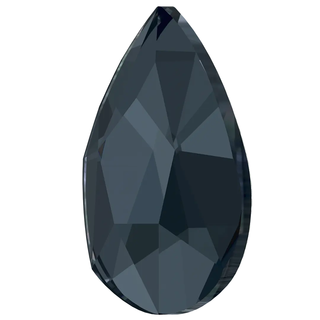 Serinity Flat Back Crystals Non Hotfix Pear (2303) Graphite - Bluestreak Crystals