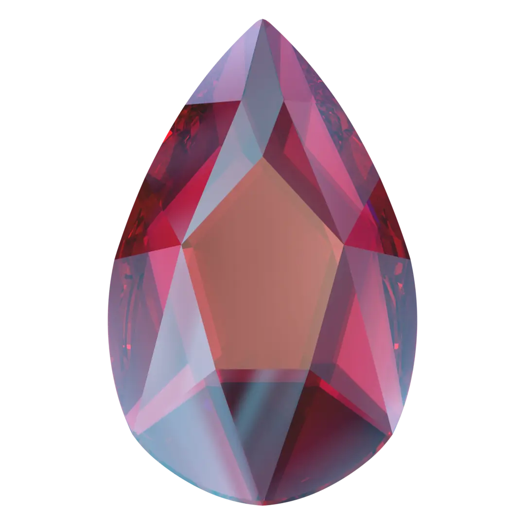 Serinity Flat Back Crystals Non Hotfix Pear (2303) Scarlet Shimmer - Bluestreak Crystals