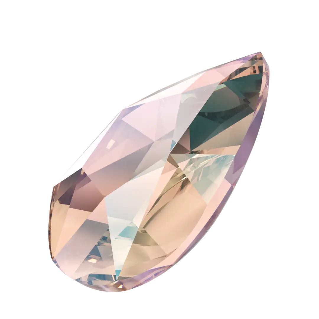 Serinity Flat Back Crystals Non Hotfix Pear (2303) Vintage Rose Shimmer - Bluestreak Crystals