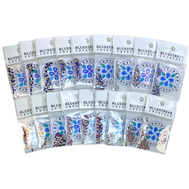 Serinity Flat Back Crystals Non Hotfix Purple Collection - Bluestreak Crystals