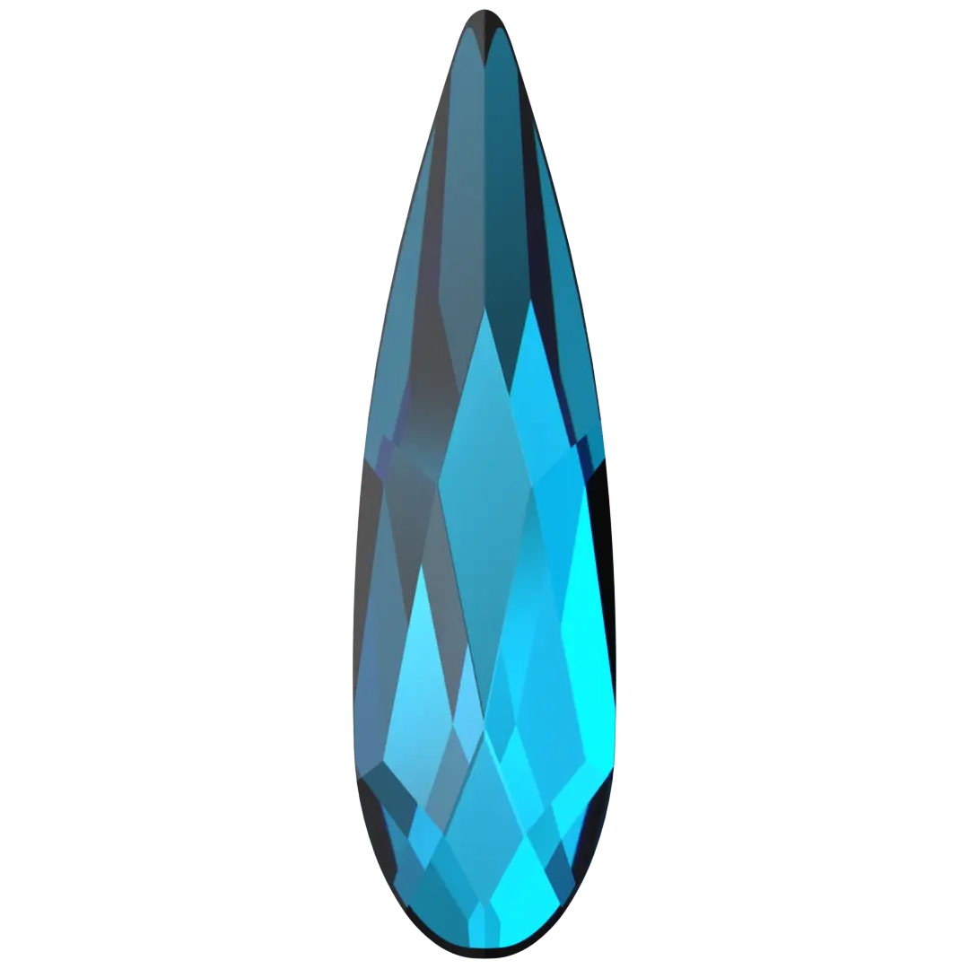 Serinity Flat Back Crystals Non Hotfix Raindrop (2304) Crystal Bermuda Blue - Bluestreak Crystals