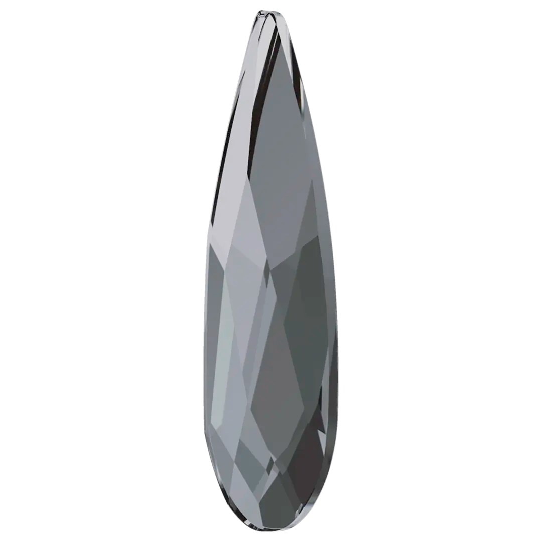 Serinity Flat Back Crystals Non Hotfix Raindrop (2304) Crystal Silver Night UNFOILED - Bluestreak Crystals