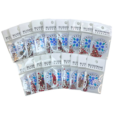 Serinity Flat Back Crystals Non Hotfix Red Collection - Bluestreak Crystals