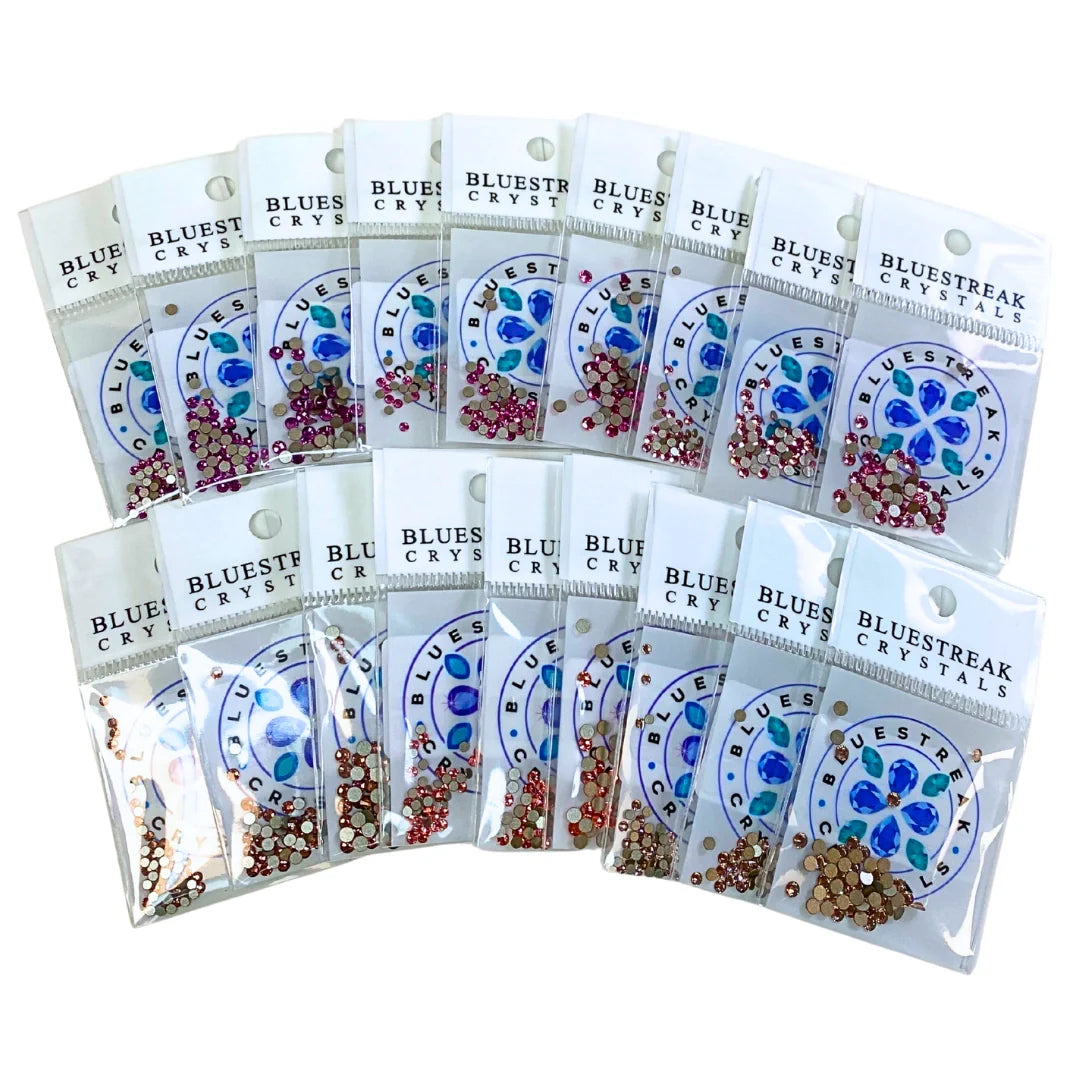 Serinity Flat Back Crystals Non Hotfix Rose Collection - Bluestreak Crystals
