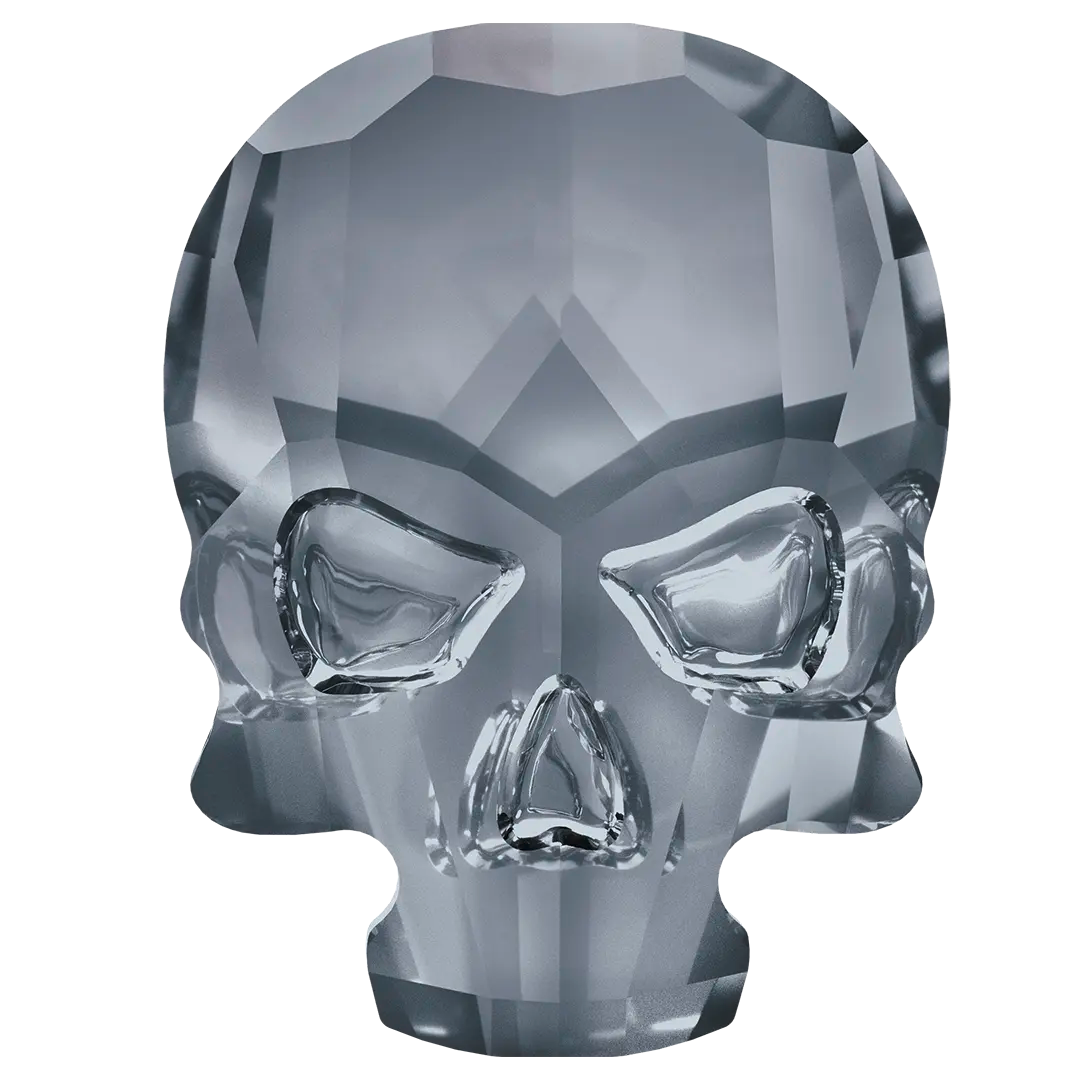 Serinity Flat Back Crystals Non Hotfix Skull (2856) Crystal Silver Night UNFOILED - Bluestreak Crystals