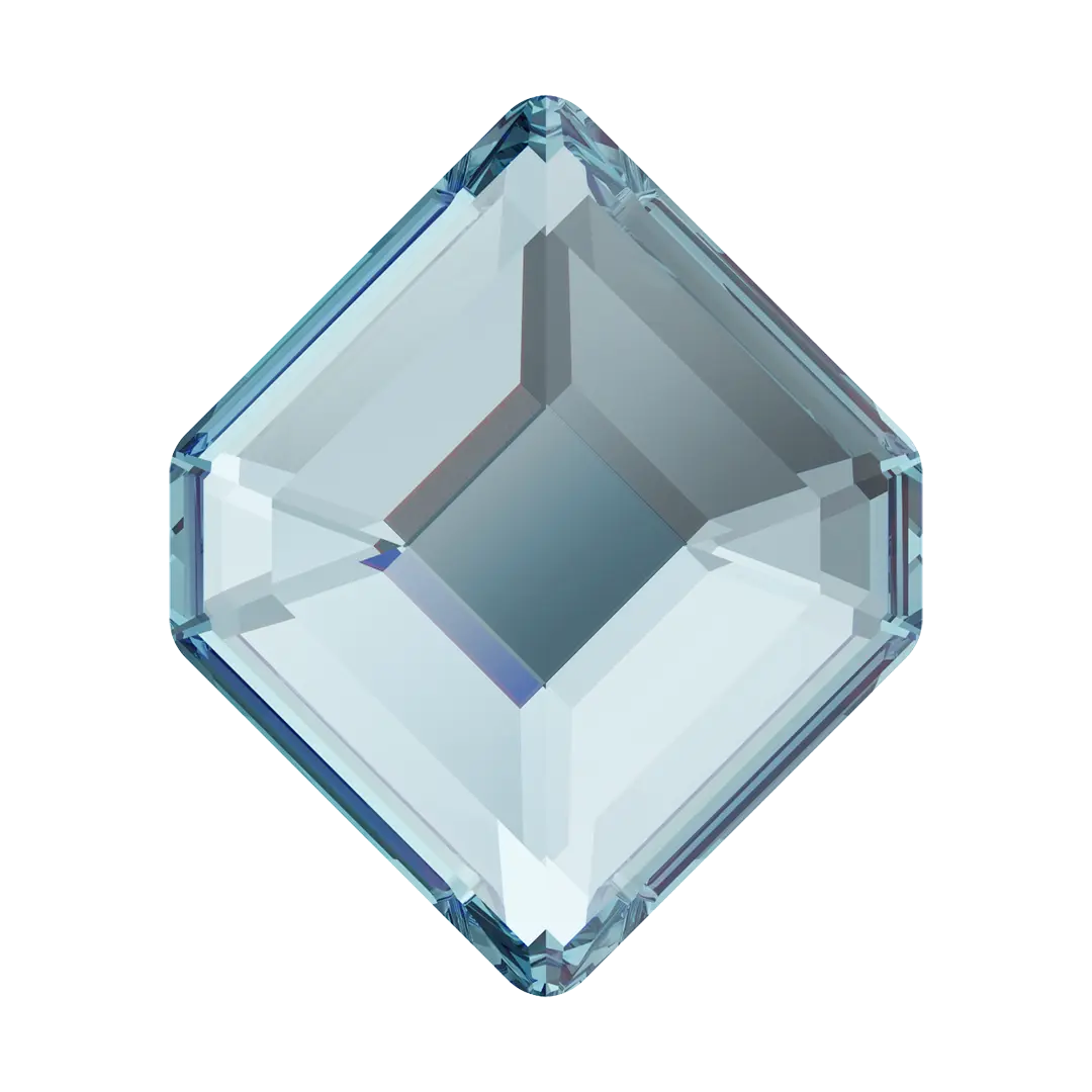 Serinity Flat Back Crystals Non Hotfix Small Hexagon (2777) Aquamarine - Bluestreak Crystals