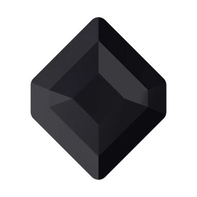 Serinity Flat Back Crystals Non Hotfix Small Hexagon (2777) Jet UNFOILED - Bluestreak Crystals