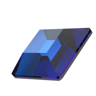 Serinity Flat Back Crystals Non Hotfix Square (2400) Crystal Bermuda Blue - Bluestreak Crystals