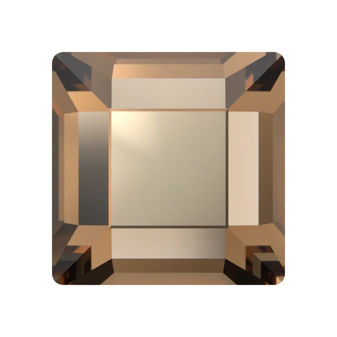 Serinity Flat Back Crystals Non Hotfix Square (2400) Light Smoked Topaz - Bluestreak Crystals