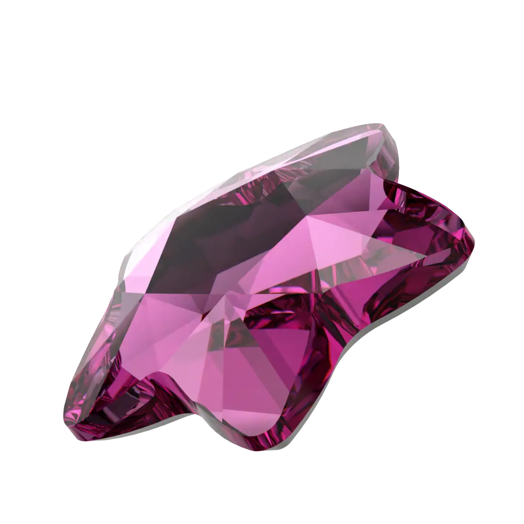 Serinity Flat Back Crystals Non Hotfix Star Flower (2754) Dark Rose - Bluestreak Crystals