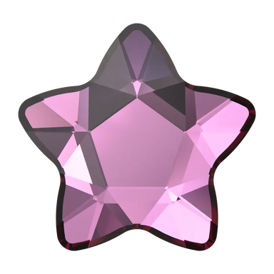 Serinity Flat Back Crystals Non Hotfix Star Flower (2754) Dark Rose - Bluestreak Crystals