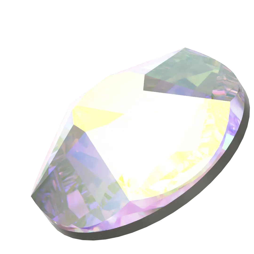 Serinity Flat Back Crystals Non Hotfix Star Rose (2100) Crystal AB - Bluestreak Crystals